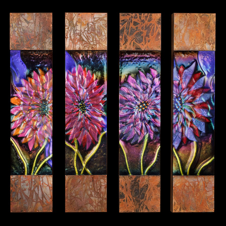 Efflorescence Series
8 x 37 x 2 each panel
 : Botanicals : art & architectural glass for residential & commercial installations,purchase & commission