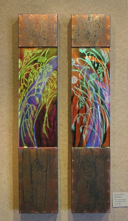 Wildflower Series
6 x 30 x 2 each panel
 : Botanicals : art & architectural glass for residential & commercial installations,purchase & commission