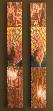 Autumn Series
6 x 40 x 2 each panel
 : Botanicals : art & architectural glass for residential & commercial installations,purchase & commission