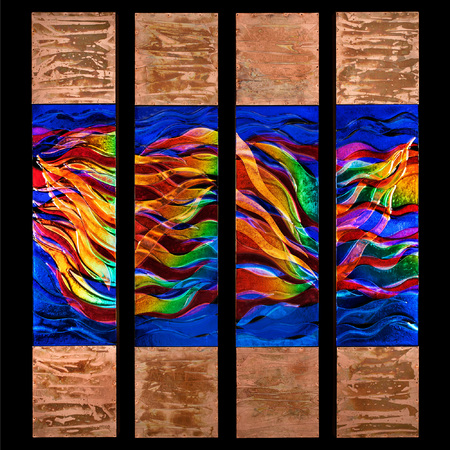 Storm Series
12 x 60 x 3 each panel : Abstractions : art & architectural glass for residential & commercial installations,purchase & commission