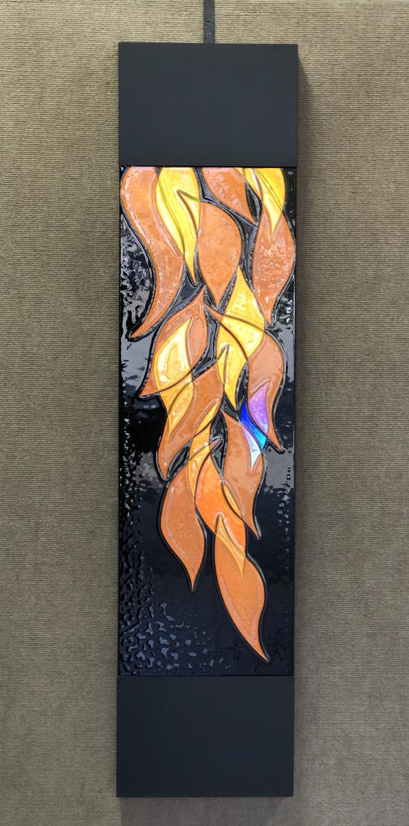 FRONDESCENCE
Kiln-fired glass
50x12x2 
$2200  : Available Work : art & architectural glass for residential & commercial installations,purchase & commission